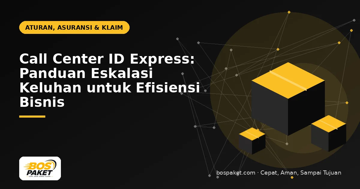 Call Center ID Express: Panduan Eskalasi Keluhan untuk Efisiensi Bisnis