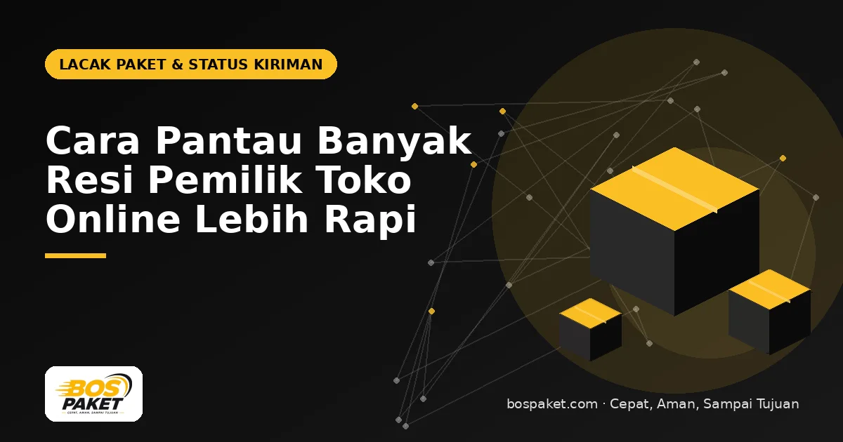 Cara Pantau Banyak Resi Pemilik Toko Online Lebih Rapi
