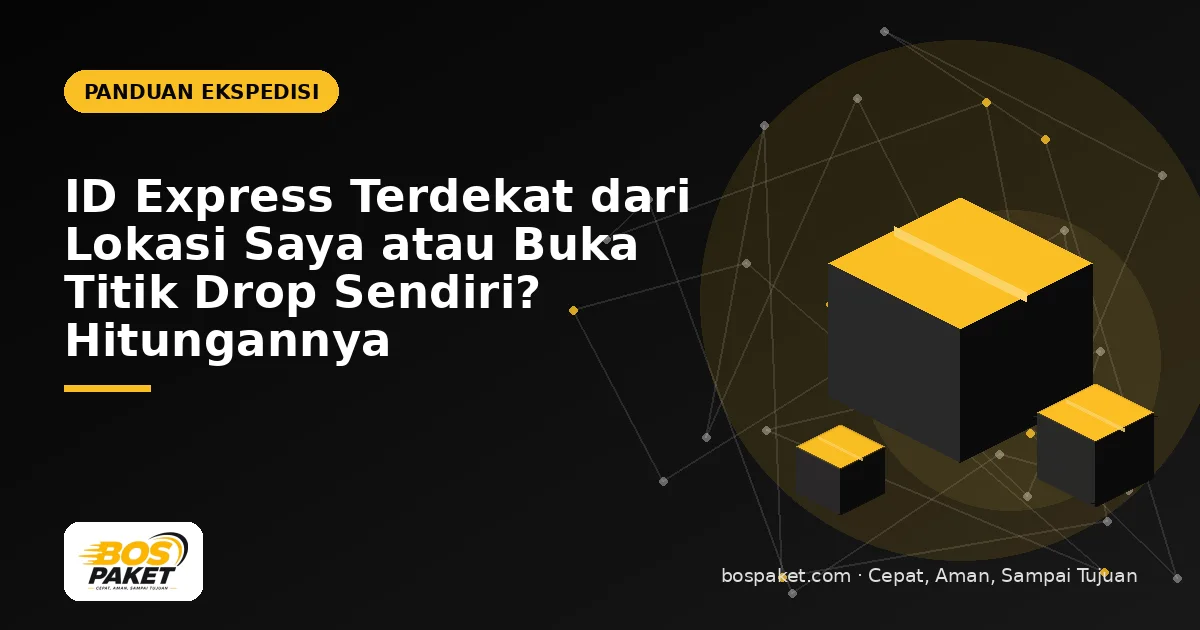 ID Express Terdekat dari Lokasi Saya atau Buka Titik Drop Sendiri? Hitungannya
