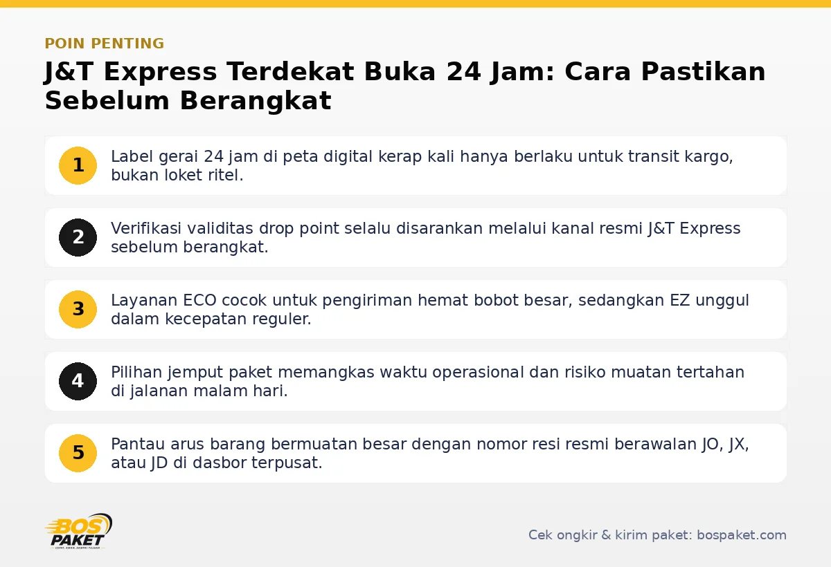Infografis poin penting J&T Express terdekat - Bos Paket