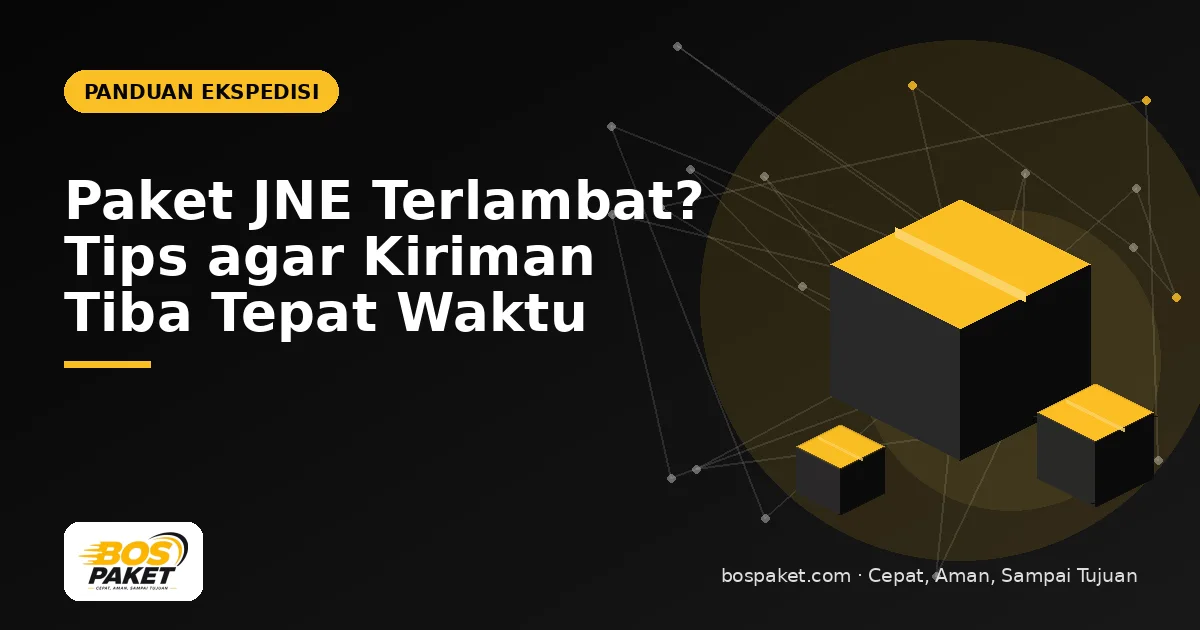 Paket JNE Terlambat? Tips agar Kiriman Tiba Tepat Waktu
