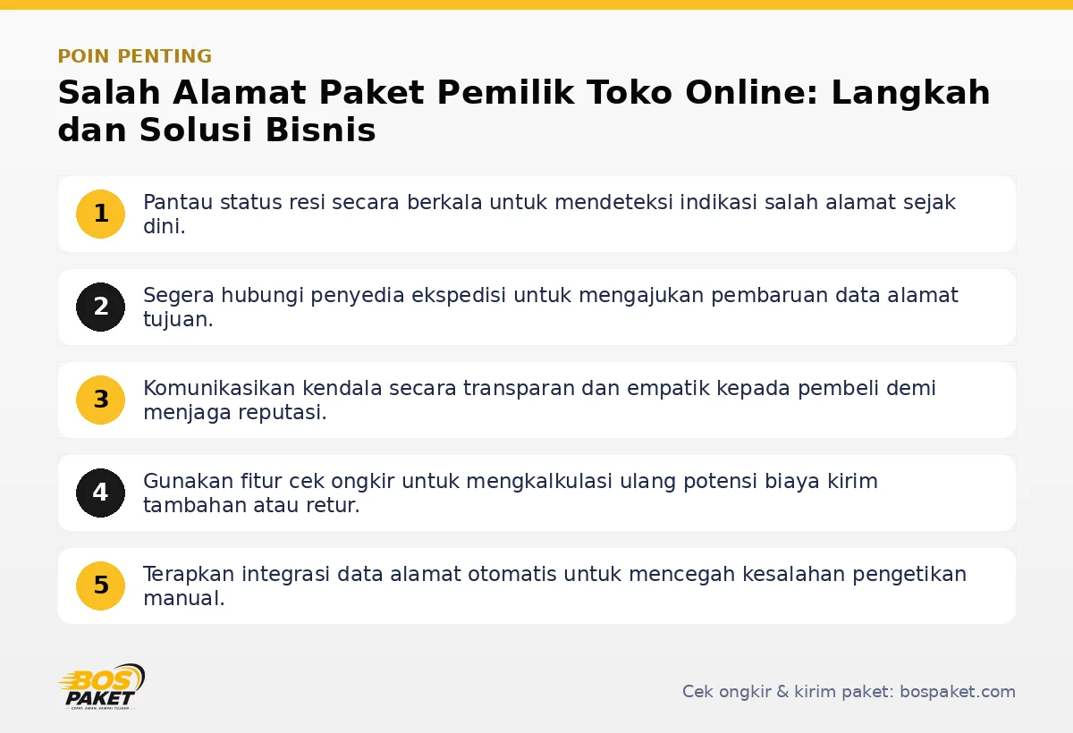Poin penting: Salah Alamat Paket Pemilik Toko Online: Langkah dan Solusi Bisnis